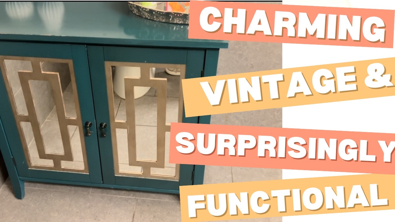 This Antique Buffet Server Cabinet is a perfect for any space.