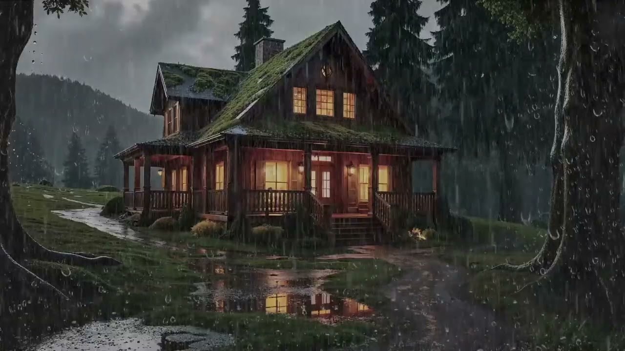 Soothing Rain Sounds | Urban Night City Ambience