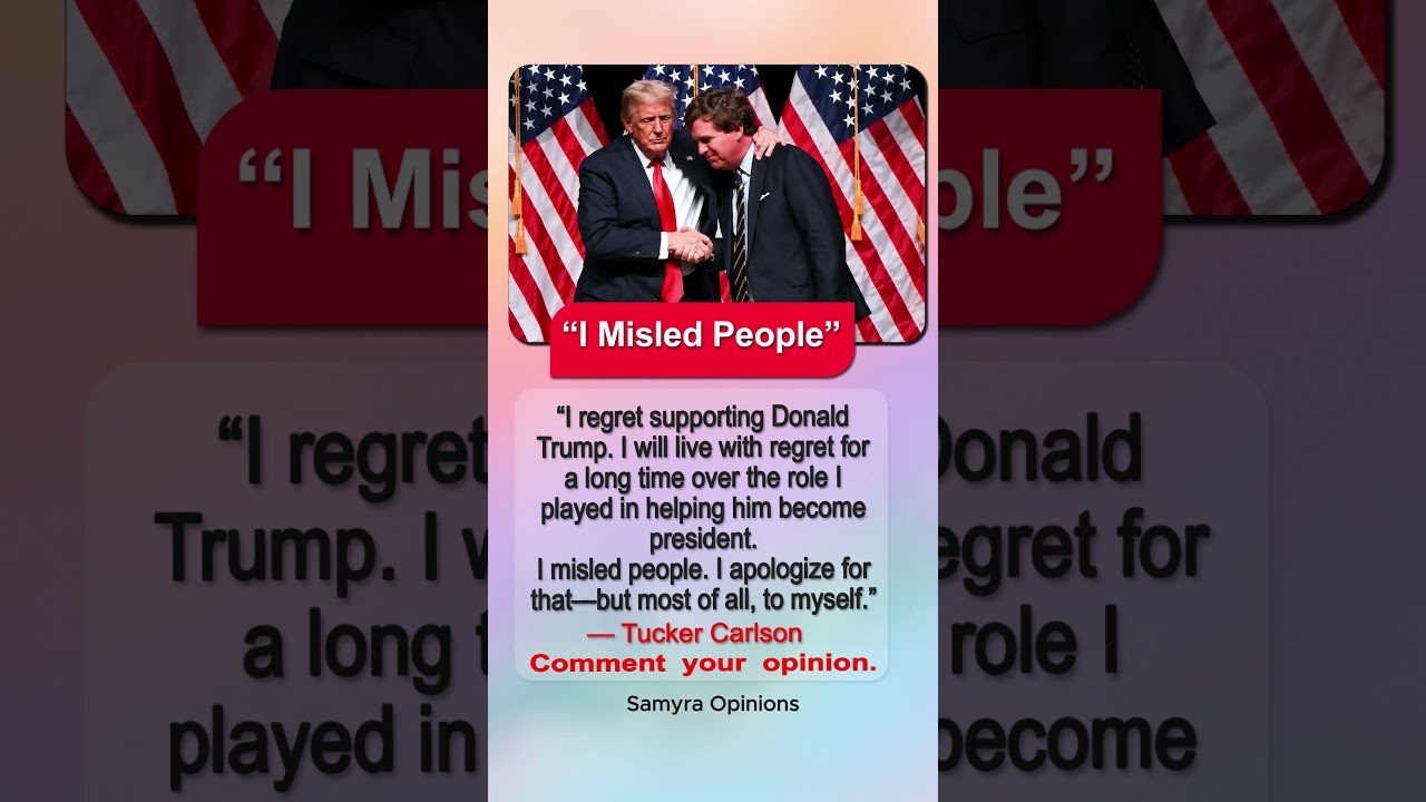Tucker Carlson Breaks Silence on His Support for Trump #trendingnow