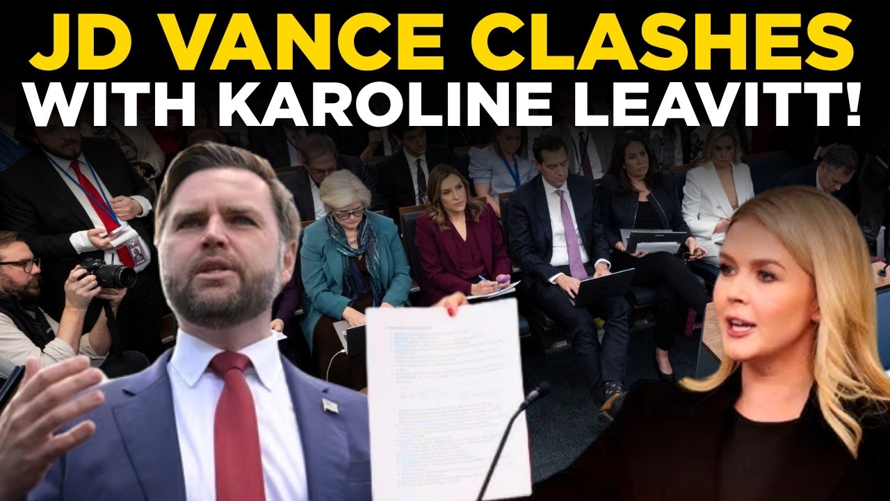 BREAKING News Live | JD Vance SNAPS At Karoline Leavitt Mid-Briefing | karoline leavitt | US News