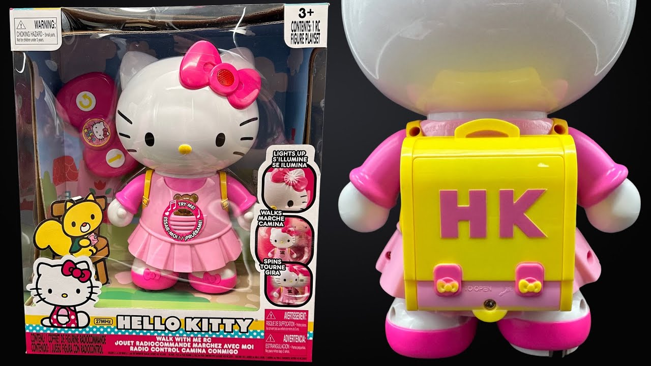 Hello Kitty Walk with Me Remote Control Satisfying with Unboxing Toy ASMR