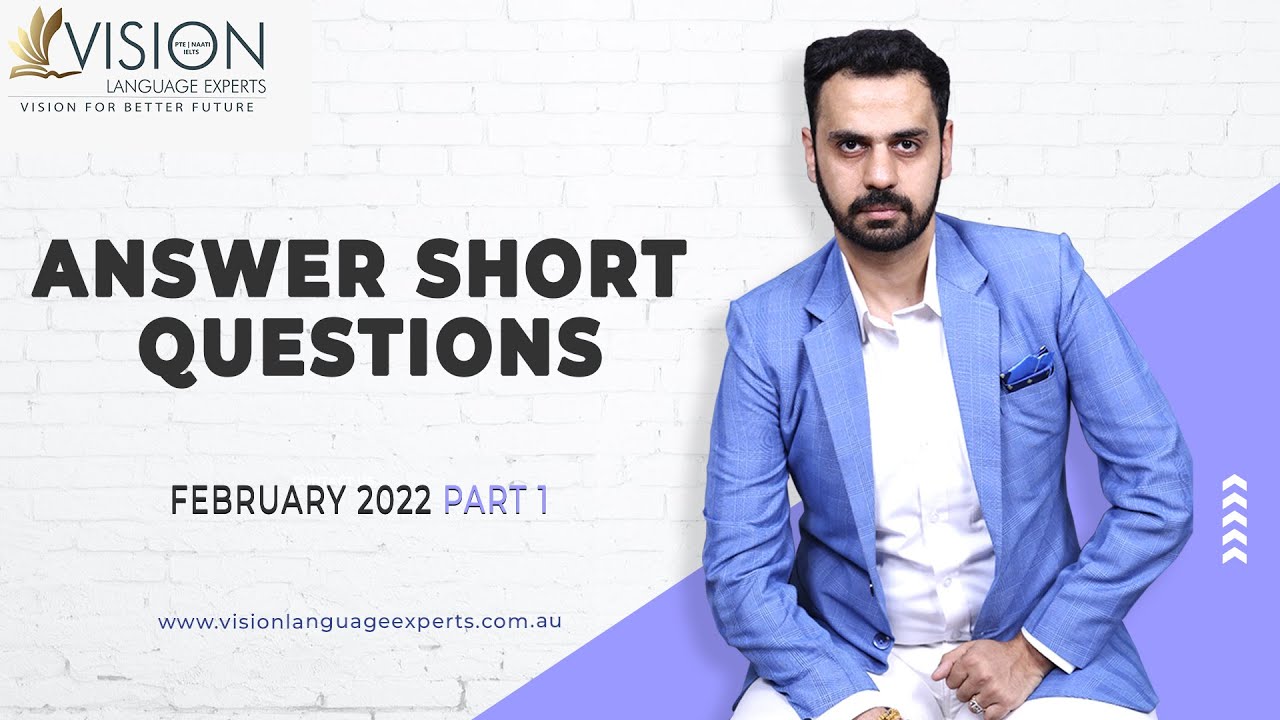 Practice Most Repeated Answer Short Questions | PTE Speaking Answer Short Questions  February Part 1