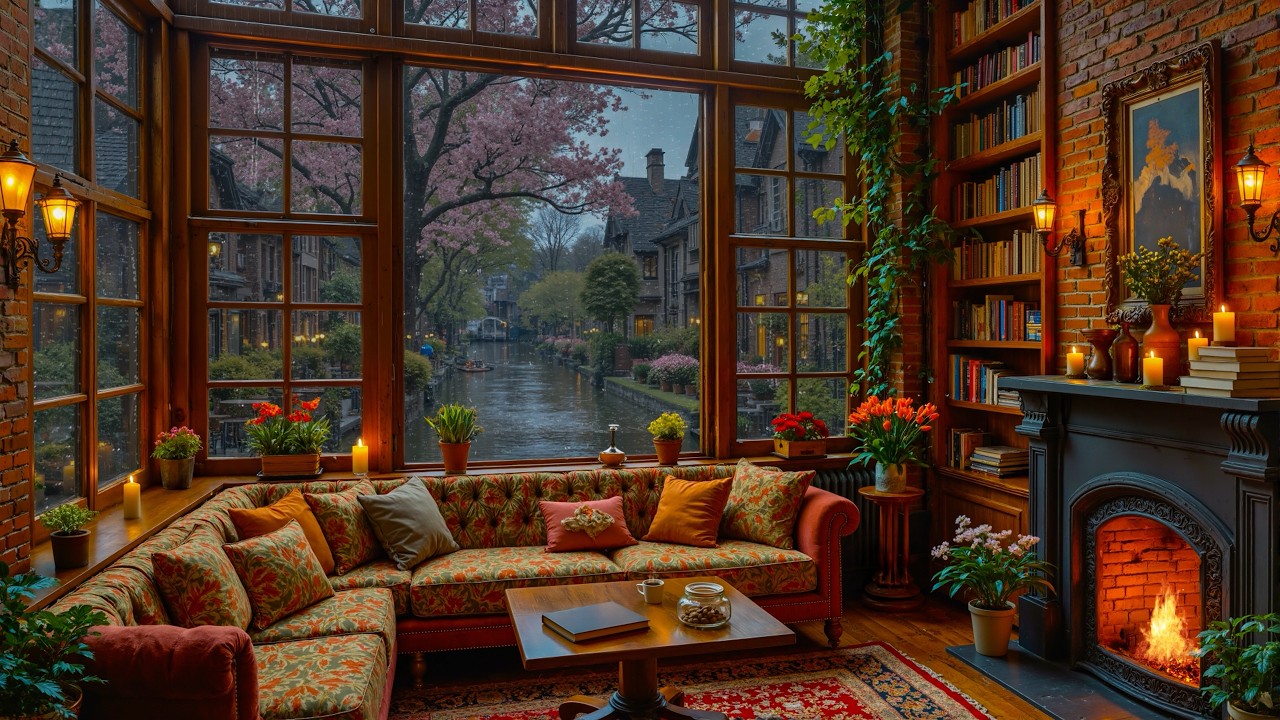 Уютная фортепианная джазовая музыка в дождливый день 🌧️ Мягкий джаз для концентрации, учебы и споко