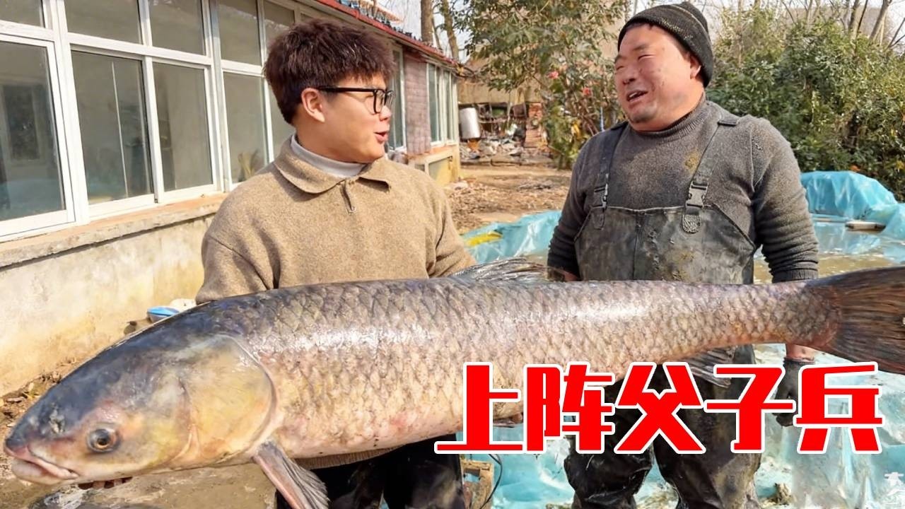 胖哥带儿子下河摸鱼不料身陷烂泥寸步难行，不料竟然捞到了一条巨无霸，胖哥抱着十几斤的大鱼喜的合不拢嘴！