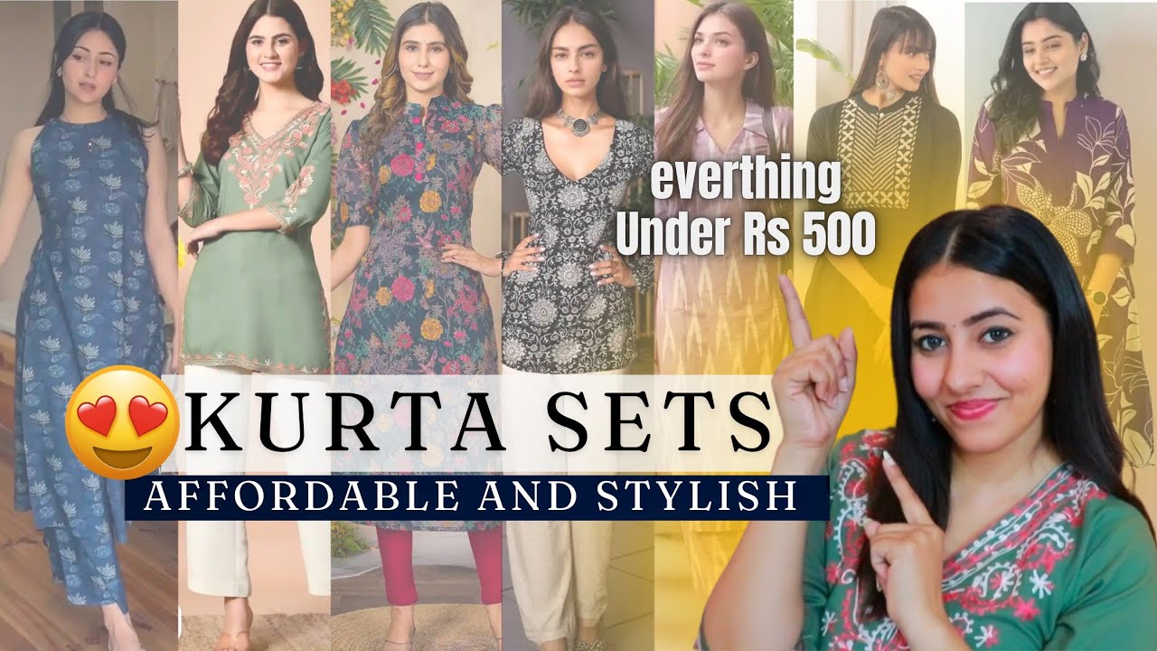 amazon kurtis under 500 | Affordable kurta set haul | Vanya singh #amazon #haul #kurti #kurtaset #fy
