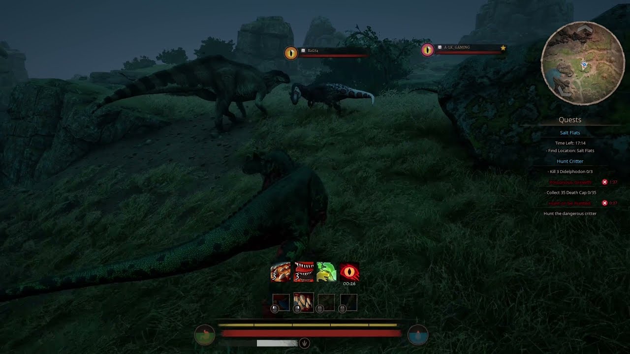 Cera (Ceratosaurus) the TRIO attacks the BIG Bars Path Of Titans Gameplay Official Server
