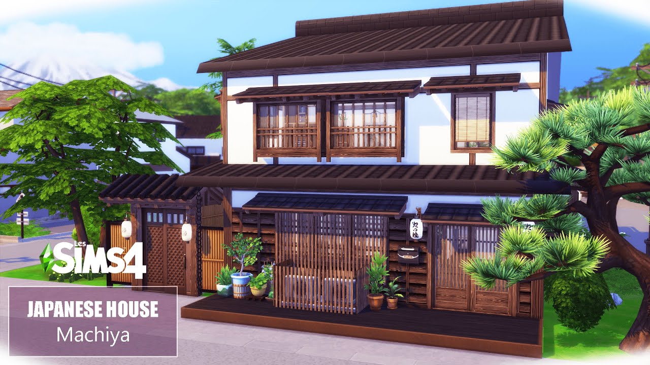 JAPANESE MACHIYA - Stop Motion Speed Build (NO CC) - The Sims 4