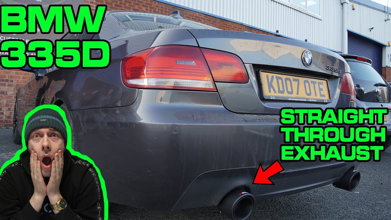 BMW 335D STRAIGHT THROUGH EXHAUST *SOUNDS INSANE*
