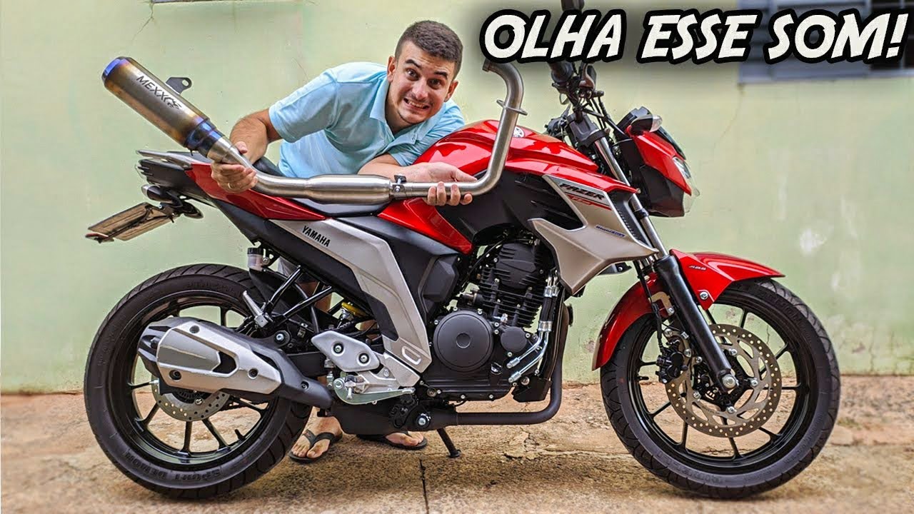 COLOQUEI O ESCAPE ESPORTIVO NA FAZER 250CC