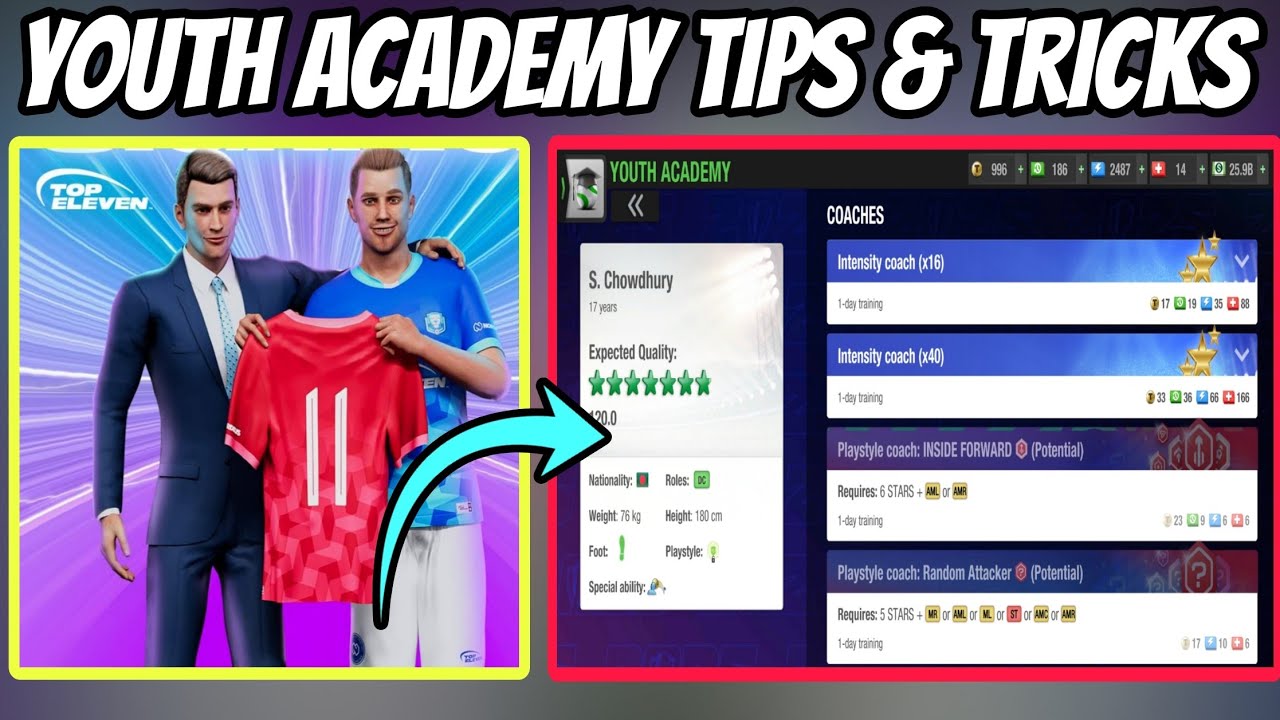 Important Youth Academy Tips and Tricks - Top Eleven 2025 