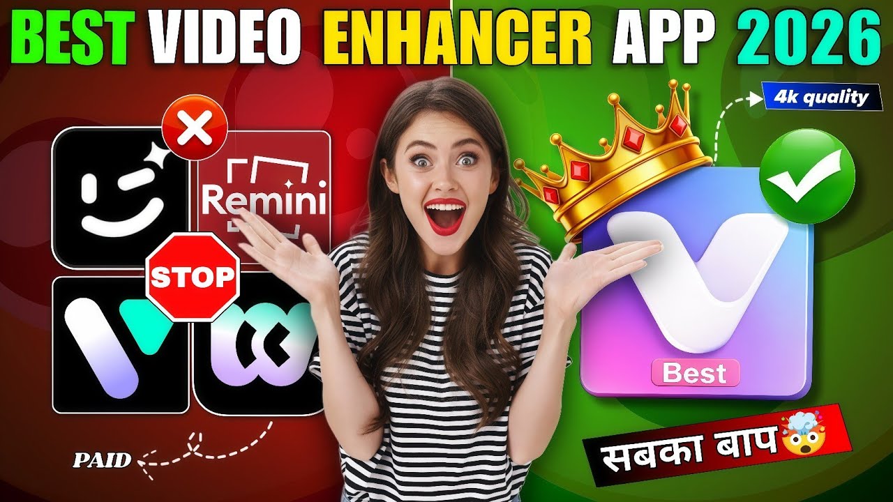 Best Photo & Video Enhancer App 2026 😍 || How To Increase Video Quality || Normal To 4K