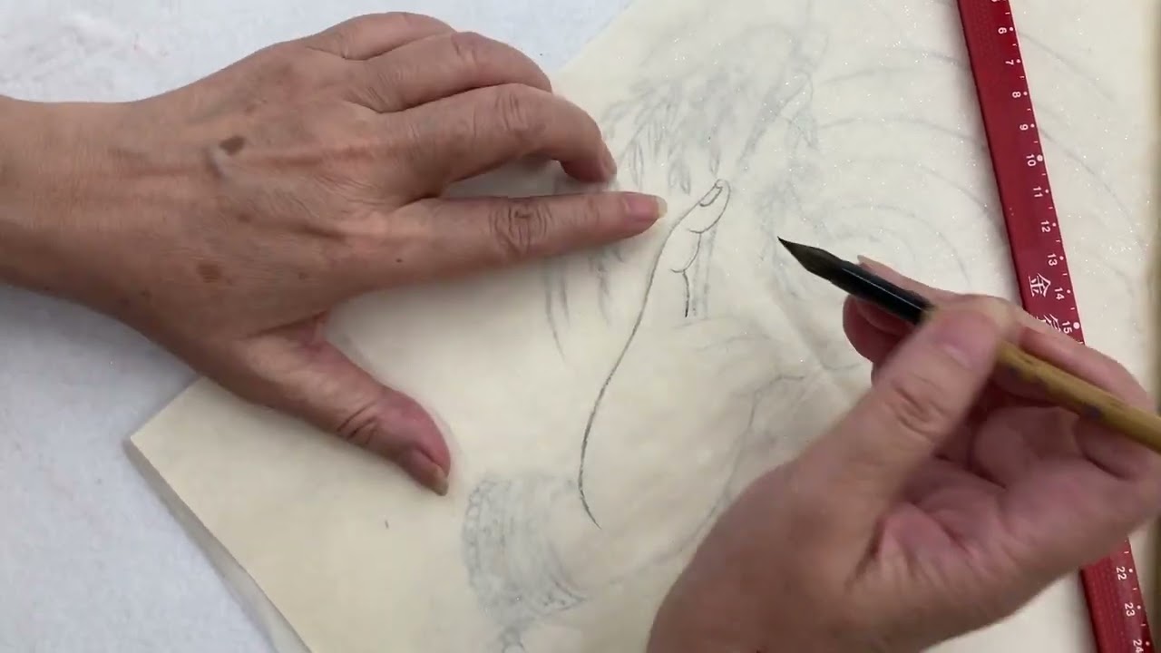 佛手白描01。高鳳琴老師工筆佛畫