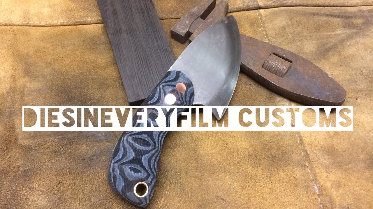 Knife making - custom EDC skinning knife micarta handle