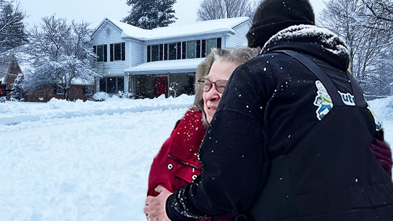Elderly Lady INJURES KNEE while SHOVELING. Left in TEARS!