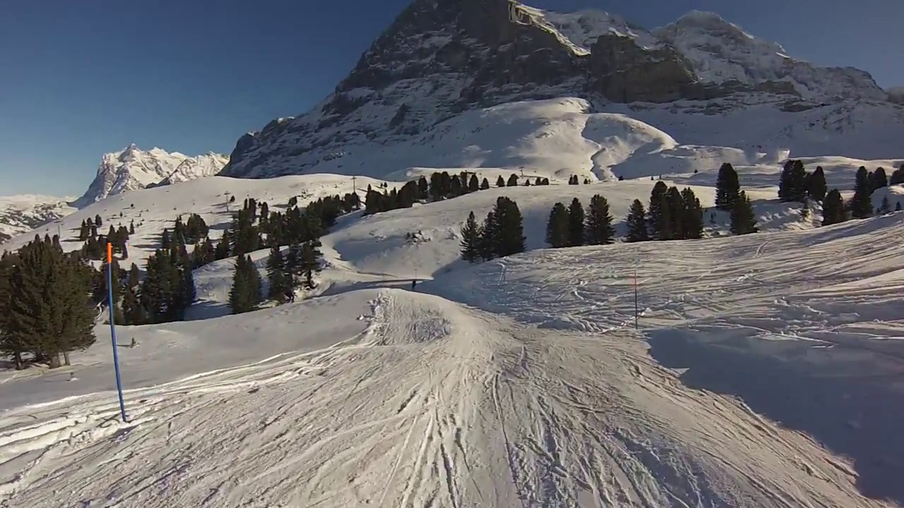 20170120 Part 2  Ski Kleine Scheidegg to Grund, Grindelwald