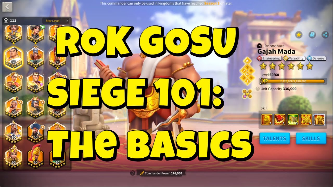 ROK GOSU Siege 101, the Basics of Siege (Rise of Kingdoms)