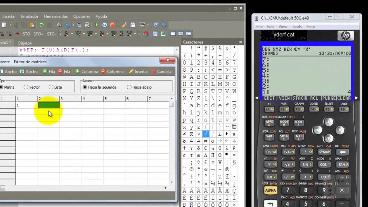 VIDEO 1 : CURSO DE PROGRAMACION DE LA HP50G : HPUserEdit