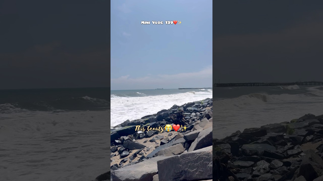 Мини-влог 139❤️✨#chennai #pondy #rockbeach #kuttykozhukatta #peacefulday #withappa #pondybeach #home