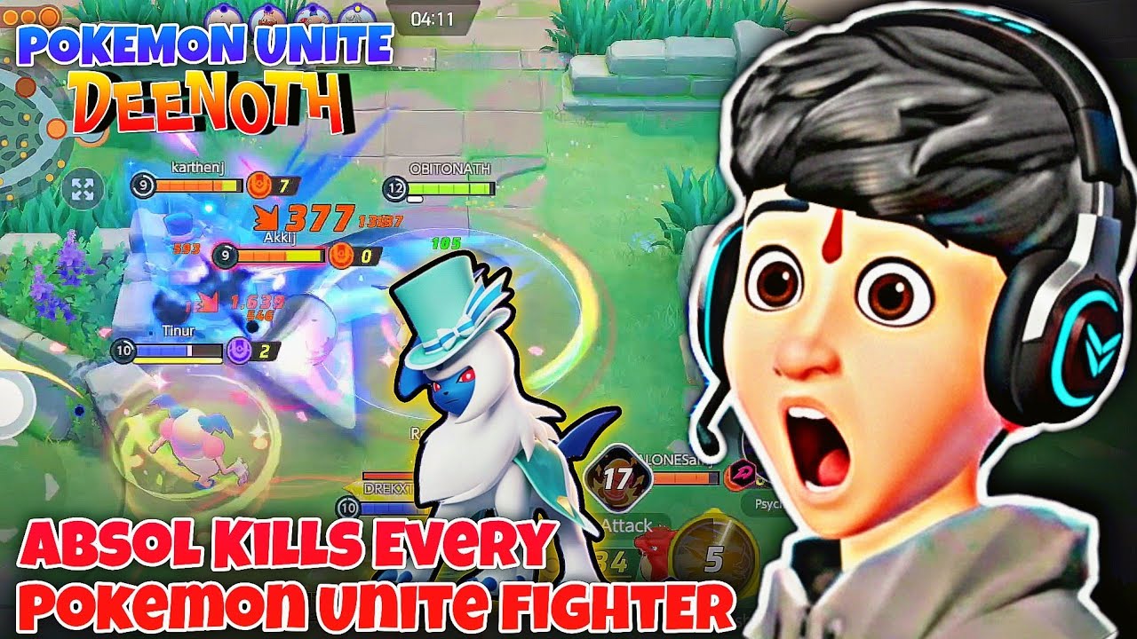 Absol 💫 Kills Every Pokemon Unite Fight 🌿🔥 || DEENOTH PLAYZ