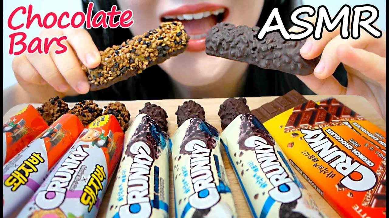 크런키 초코바 초콜릿 리얼사운드 먹방 ASMR Chocolate Bars (Eating Sounds) No Talking