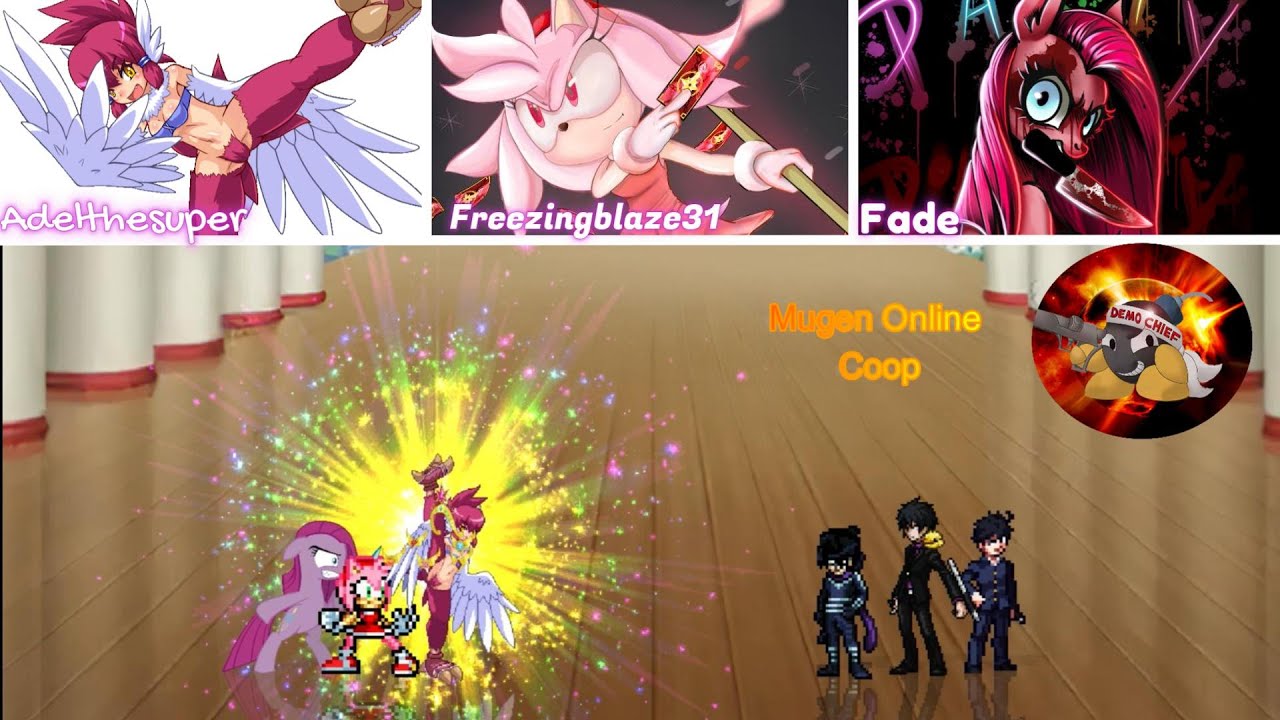 💣Mugen Online Coop: Harmir,Pinkamena & Psychic Amy#mugenjus  (Downloads)😁