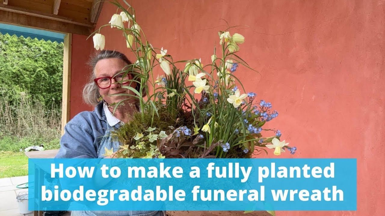 How to make a fully planted biodegradable funeral wreath