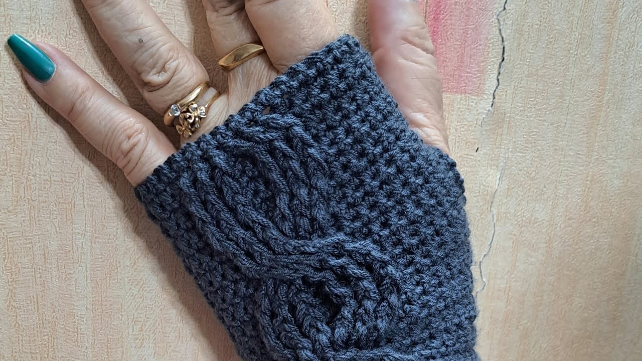Crochet fingerless gloves      دستکش بدون انگشت