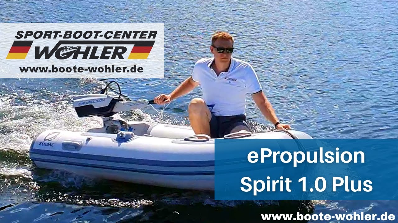 ePropulsion Spirit 1.0 Plus Vorstellung und Probefahrt an einem Zodiac Cadet Aero 230