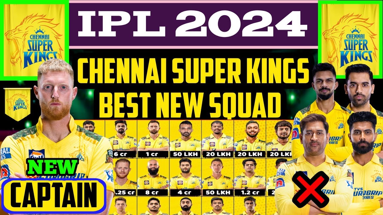 IPL 2024 || CHENNAI SUPER KINGS SQUAD || CSK TEAM SQUAD 2024 || IPL 2024 CSK SQUAD || CSK ipl 2024