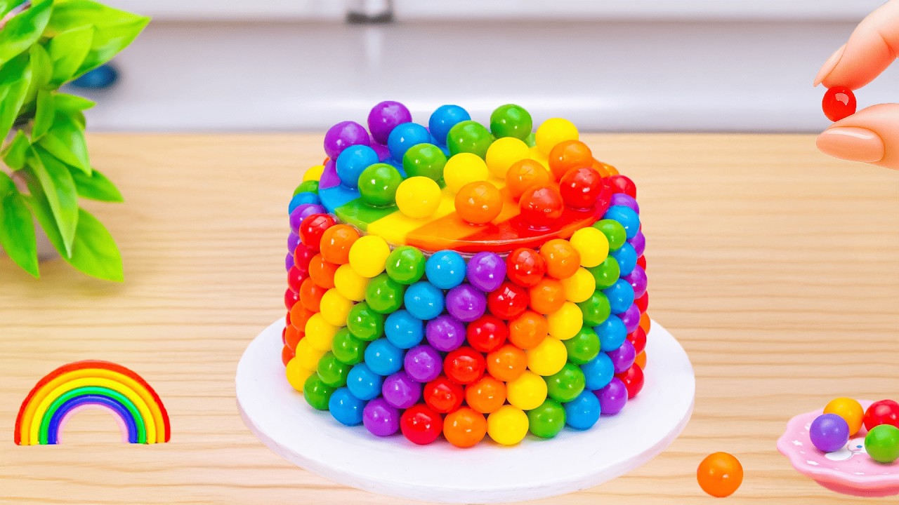 Mini Rainbow Cake Recipe With Chocolate🌈Colorful Rainbow Oreo Cake by Sweet Cakes