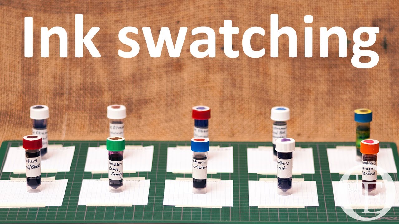 Swatching 10 ink samples
