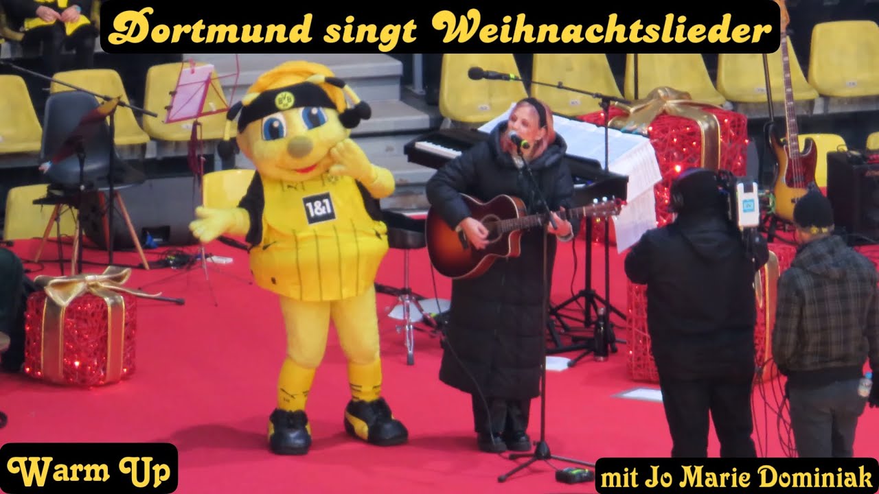 Dortmund singt Weihnachtslieder 2024 | BVB Weihnachtssingen I Warm Up mit Jo Marie Dominiak 🎶🎄✨