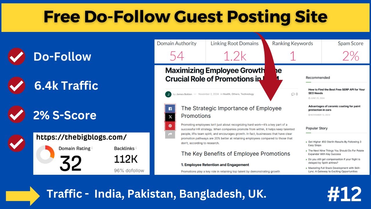 Create Free Do Follow Guest Posting Backlinks | How to Create Backlink From High Authority Site