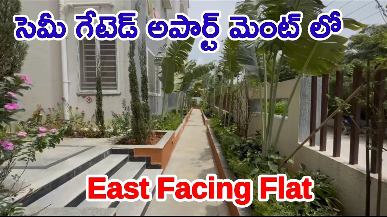 East Facing New 3BHK Flats for sale in Semi gated apartement hyderabad  Flats for sale in bachupally