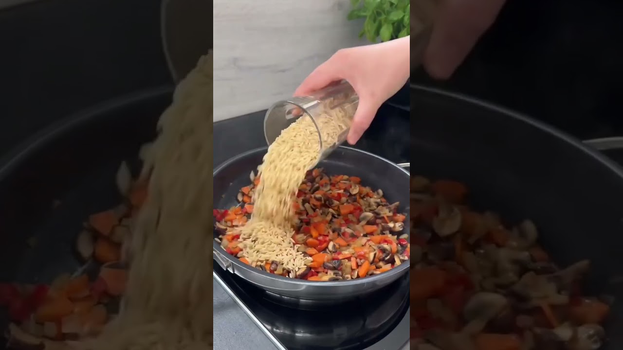 Turkish Orzo Pilaf with Vegetables  #food #cooking #recipe