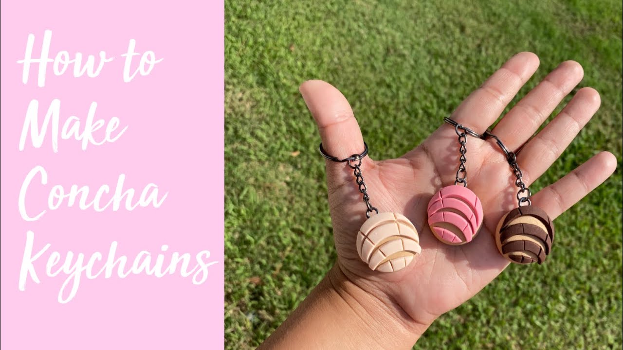 How to make concha keychains (sweet Mexican bread) | Polymer clay tutorial