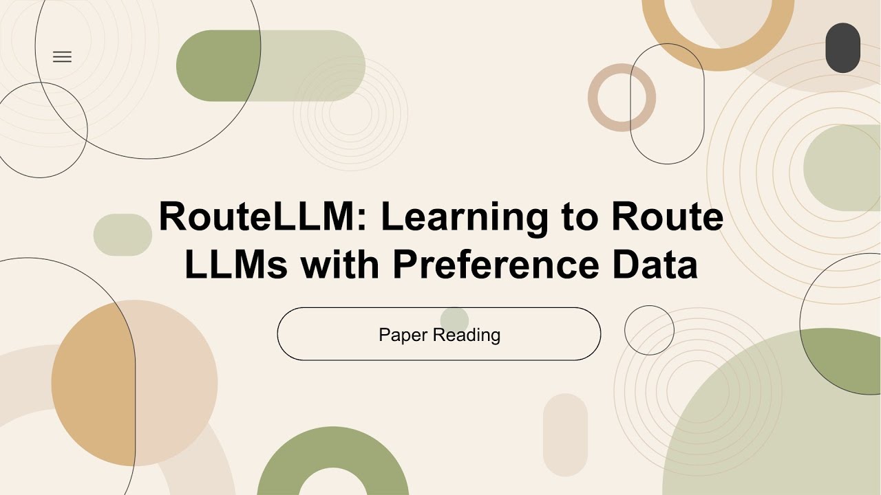 [2024 Best AI Paper] RouteLLM: Learning to Route LLMs with Preference Data