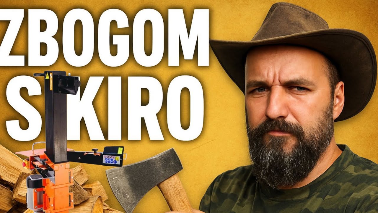 CEPAČ DRVA 12 TONA!VILLAGER LST 12#recenzija #logsplitter #selo#balkan #test 