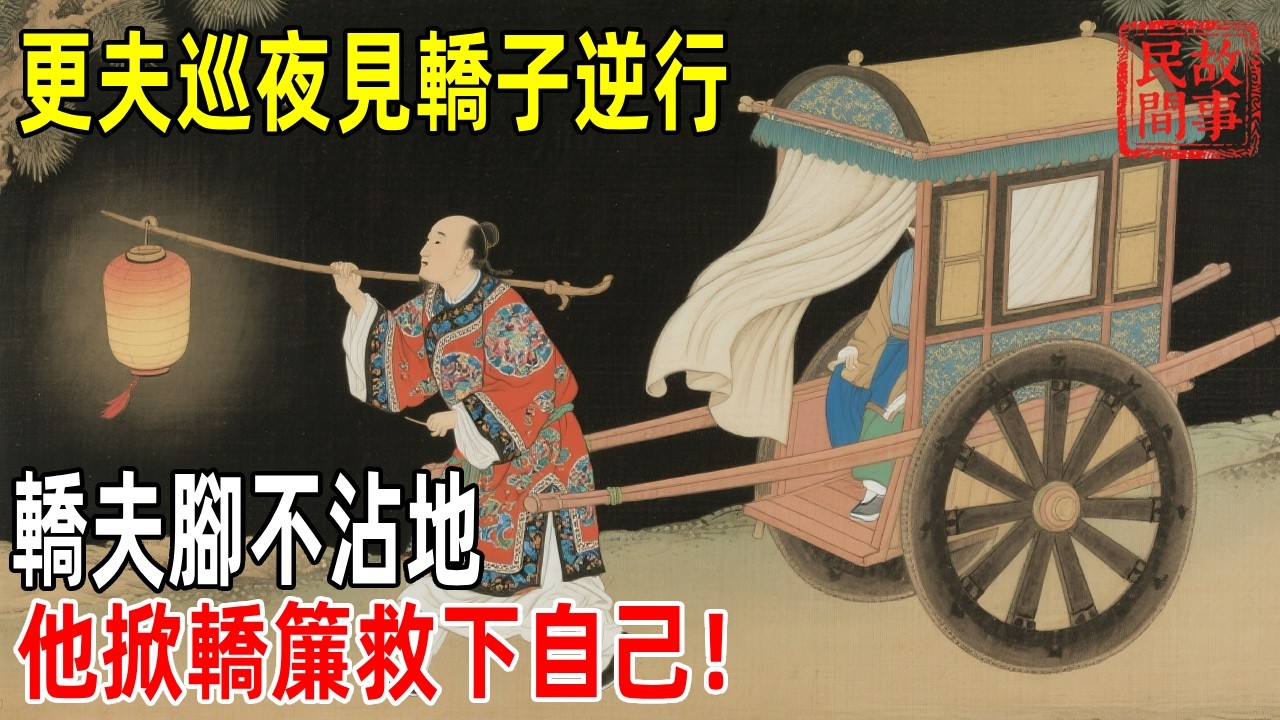 更夫巡夜見轎子逆行，轎夫腳不沾地，他掀轎簾救下自己！【壓箱底的舊事】#故事#民间故事#故事会#民間故事#故事會#温馨故事#民间传统故事