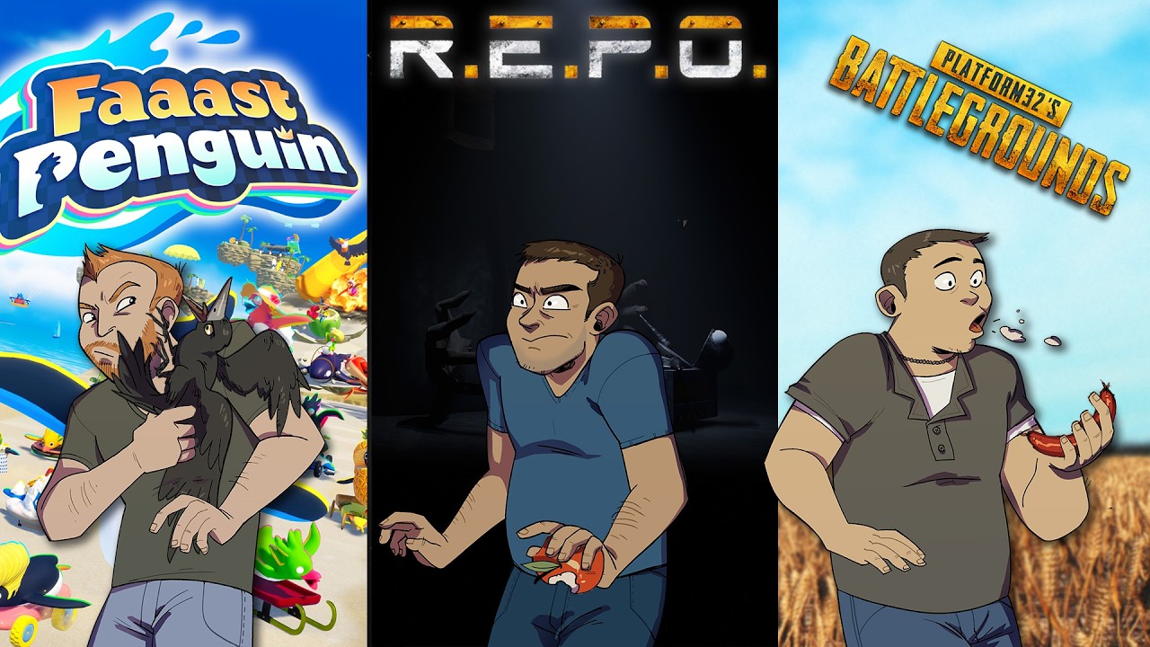 Let's Play Faaast Penguin & REPO & PUBG Customs - IAN IS COOL!