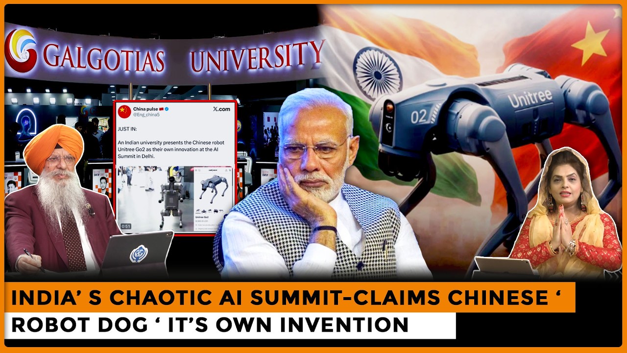 India’ s Chaotic AI Summit-Claims Chinese ‘Robot Dog ‘ It’s Own Invention |Dr. Amarjit Singh