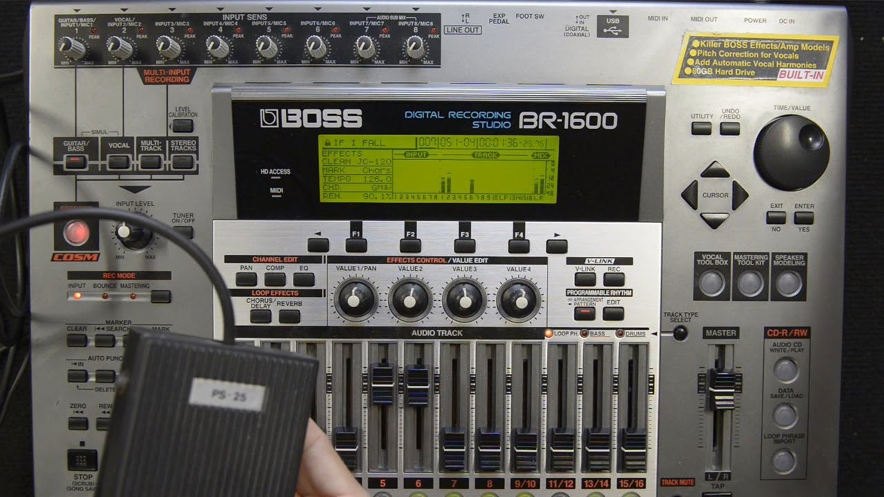Boss BR 1600 How to Navigate songs and V-Tracks Explained