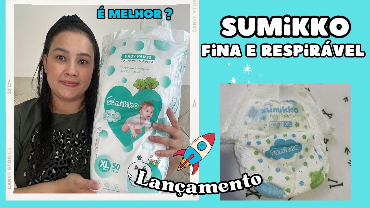Fralda sumikko fina e respirável - Minha opinião + testes