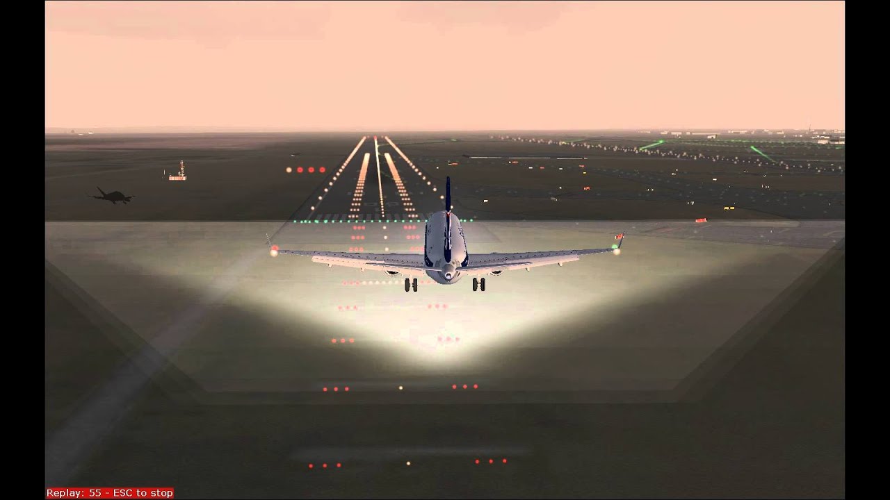 fs9 Flight form Warsaw Okecie to Paris cdg landing by lot polish airlines Embraer 170.avi