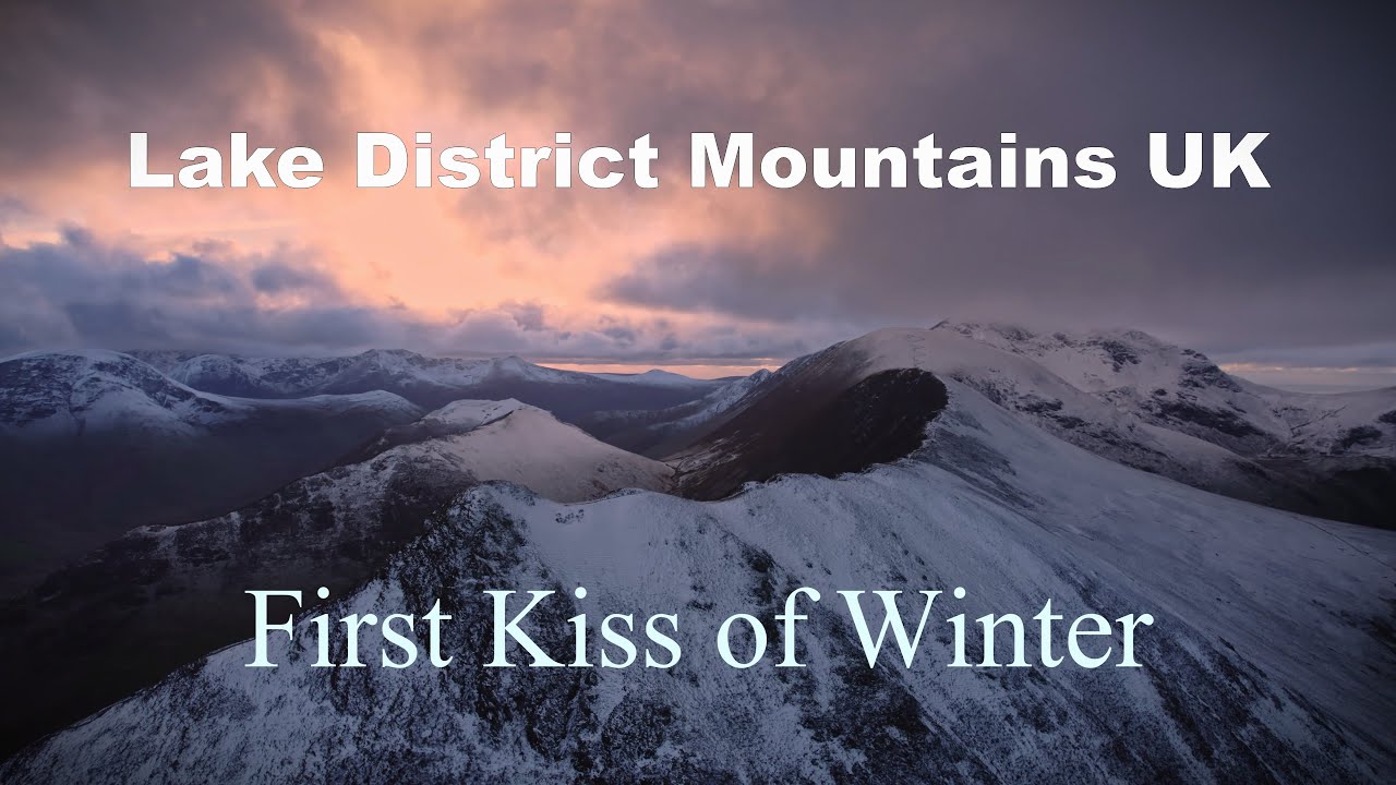 Winter's Breath Among Snow-Crowned  Mountain - First Snow in Lake District, Causey Pike & Grasmoor