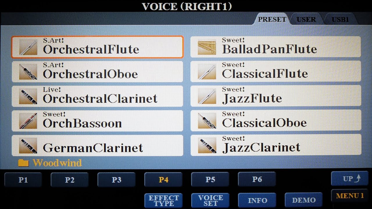 Yamaha PSR-S970 Voice Patch Demos P4: Brass & Woodwind