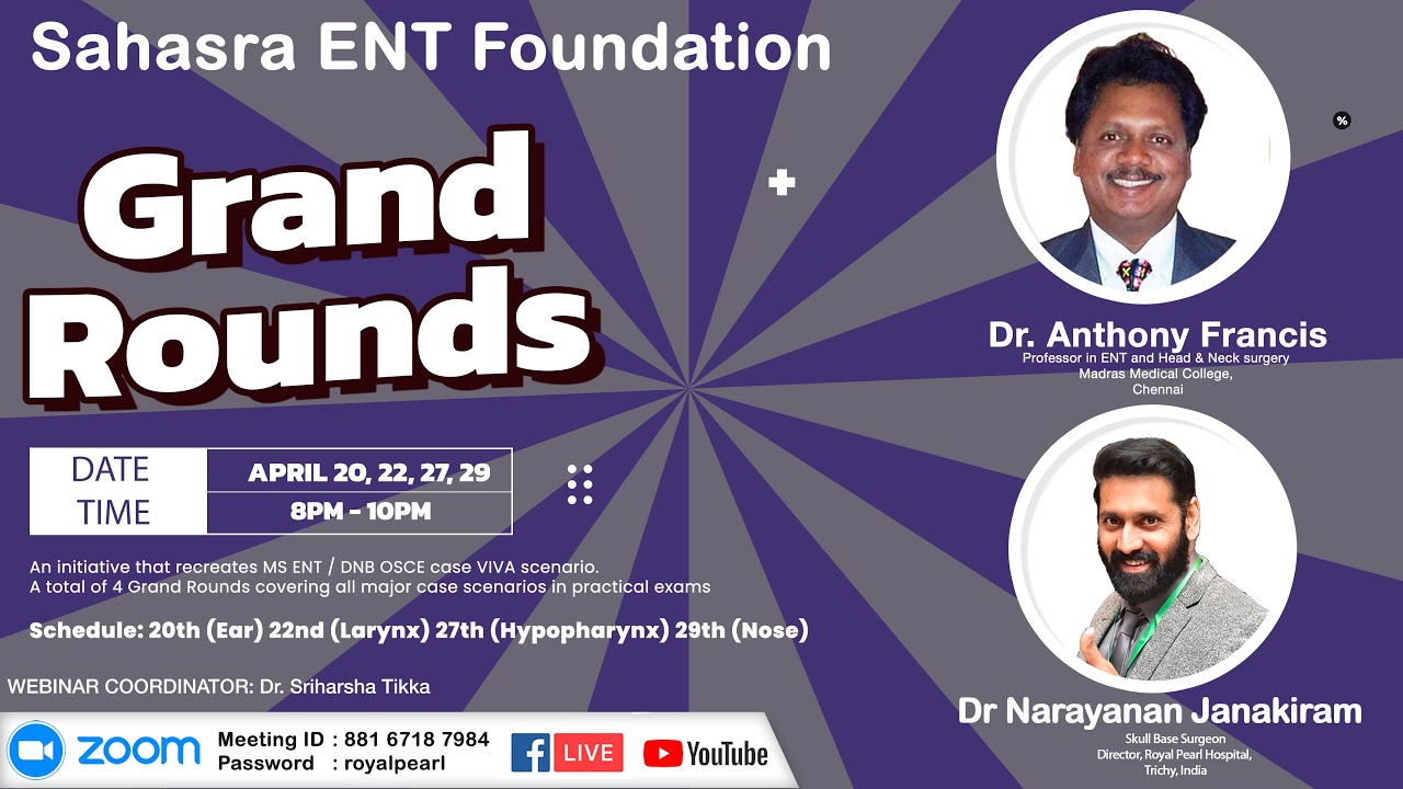 GRAND ROUNDS FOR ENT PGs(MS/DNB) | Larynx Case