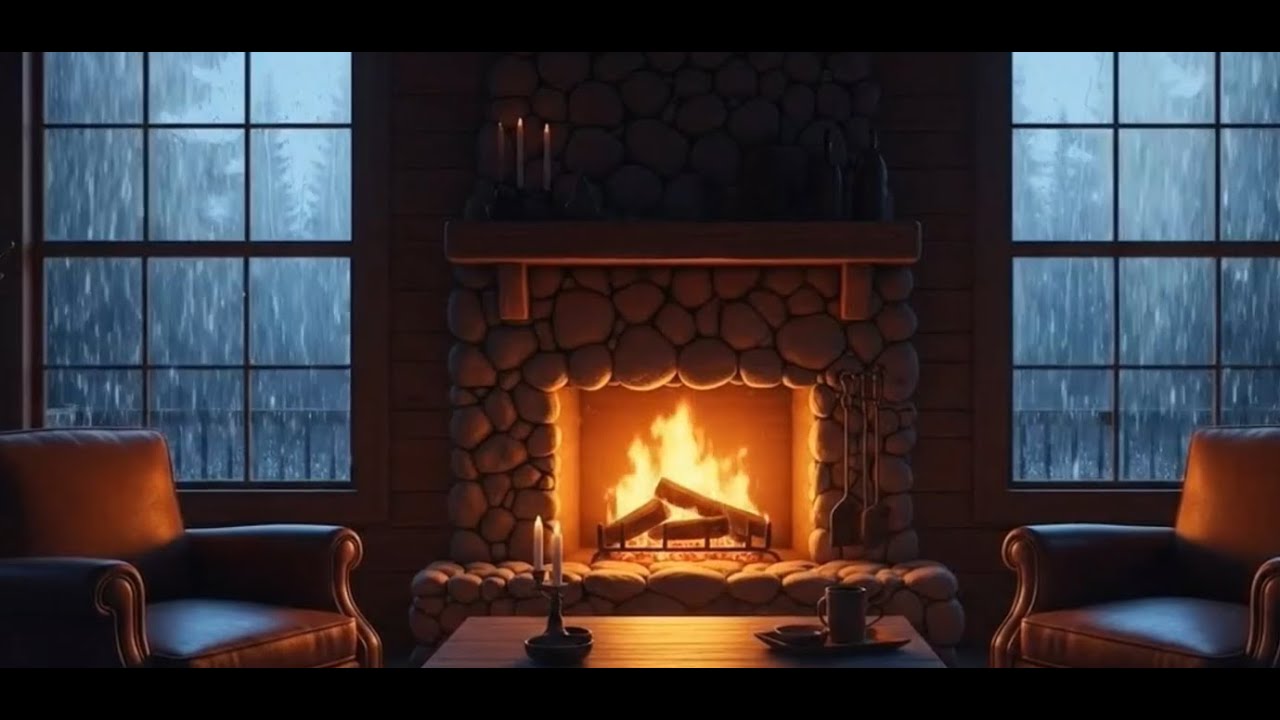 Calm Night Rain from Inside the Room for Sleep, Relaxation & Stress Relief