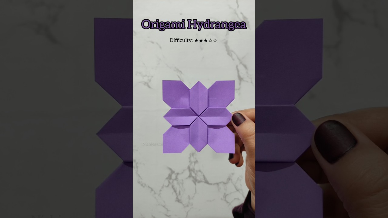 Origami Hydrangea Tile Demo | Shuzo Fujimoto Design in Seconds #shorts