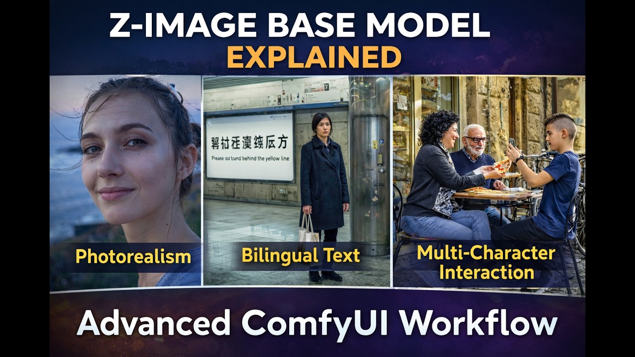 Z-Image Base Model Explained | High-Quality Photorealism, Bilingual Text & Advanced ComfyUI Workflow